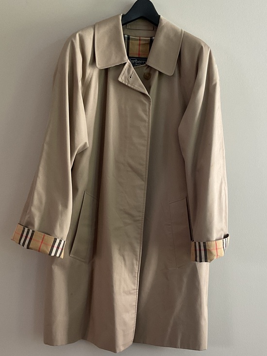 Burberry Jackets & Blazers - Vintage Burberrys London Nova Check Lined Belted Car Coat UK 12